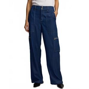 NEW HINSON WU women's danni cargo pant in dark wash
